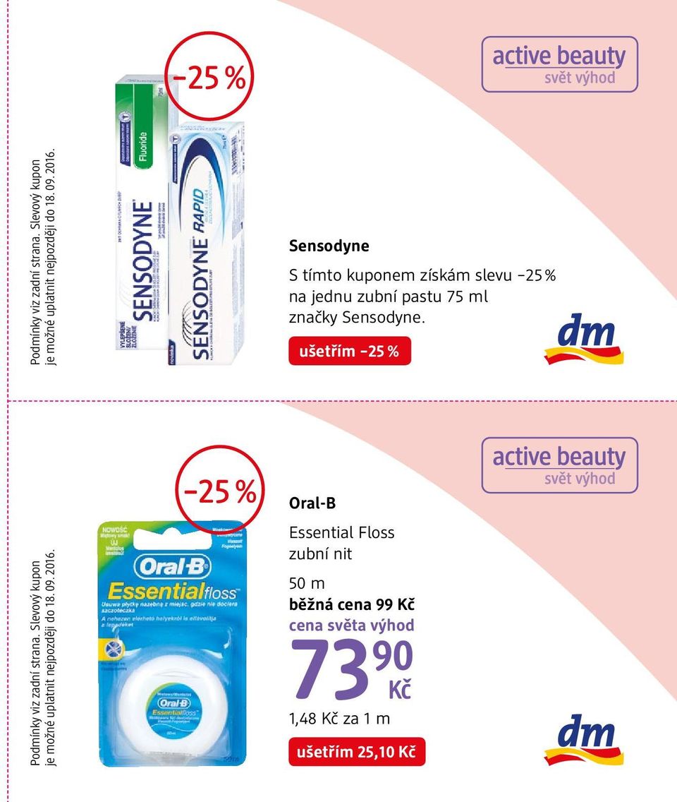 ušetřím Oral-B Essential Floss zubní nit 50 m