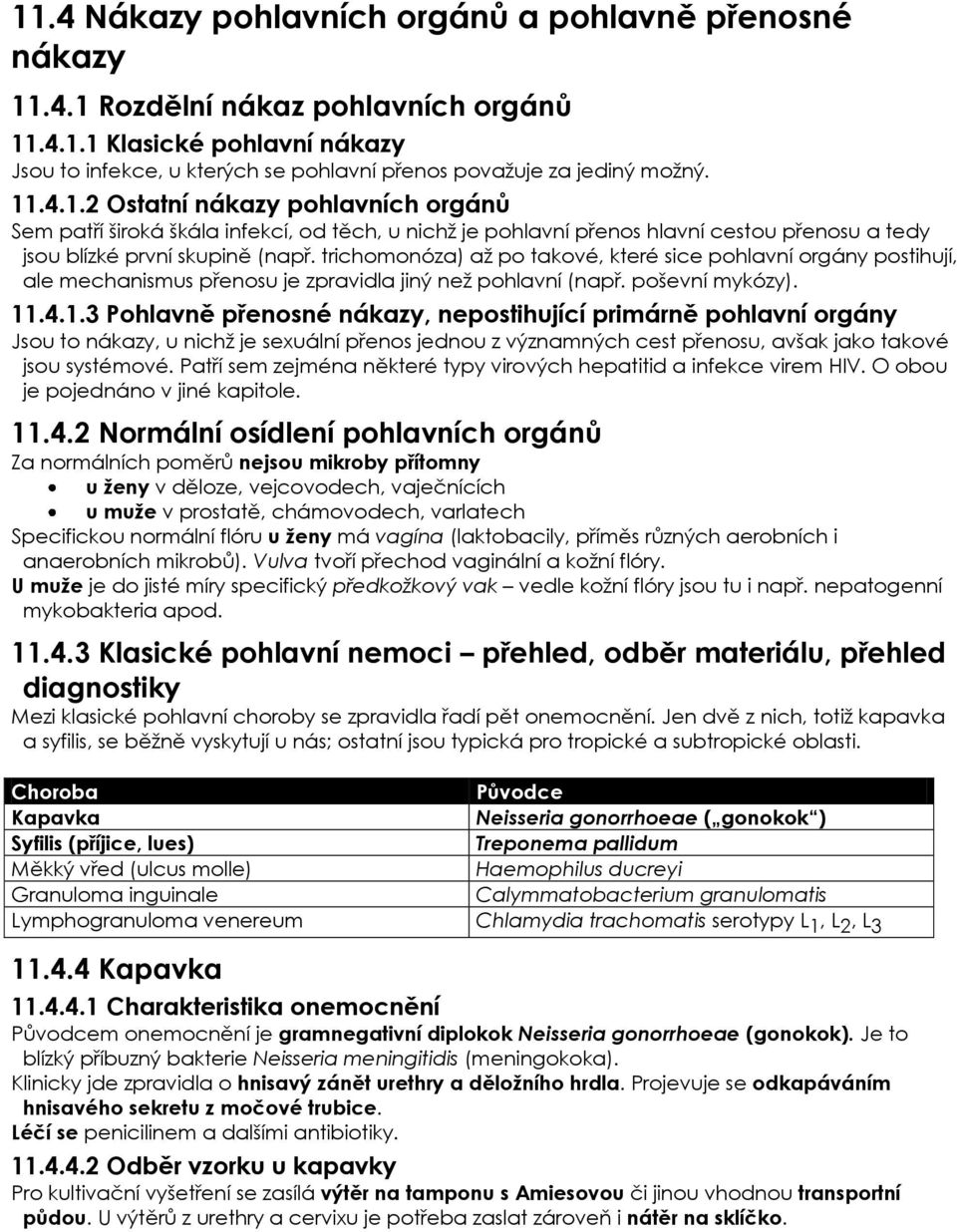 trichomonóza) až po takové, které sice pohlavní orgány postihují, ale mechanismus přenosu je zpravidla jiný než pohlavní (např. poševní mykózy). 11