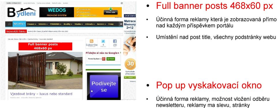 title, všechny podstránky webu Pop up vyskakovací okno Účinná