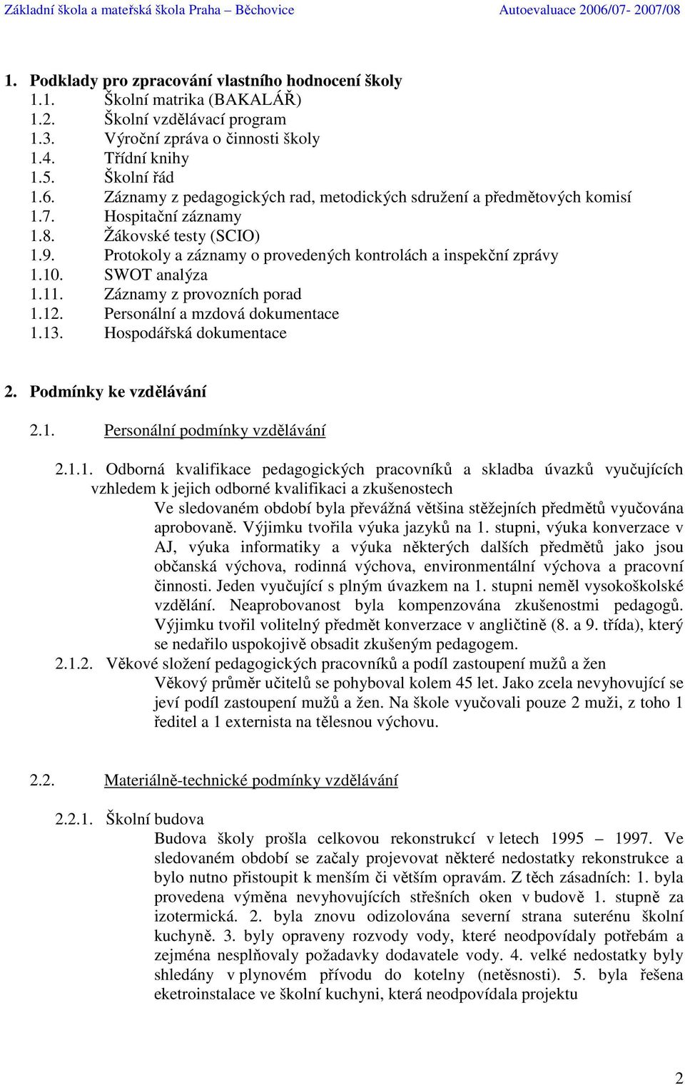 SWOT analýza 1.