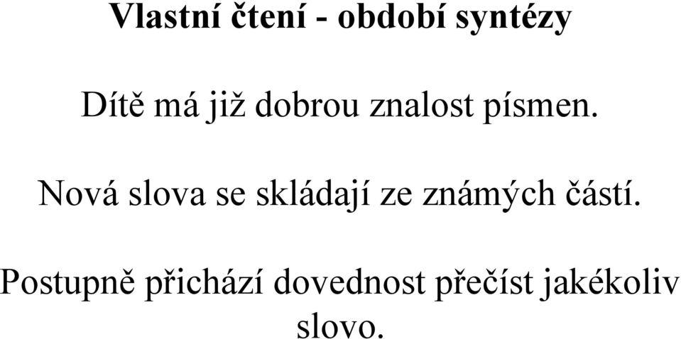 Nová slova se skládají ze známých částí.