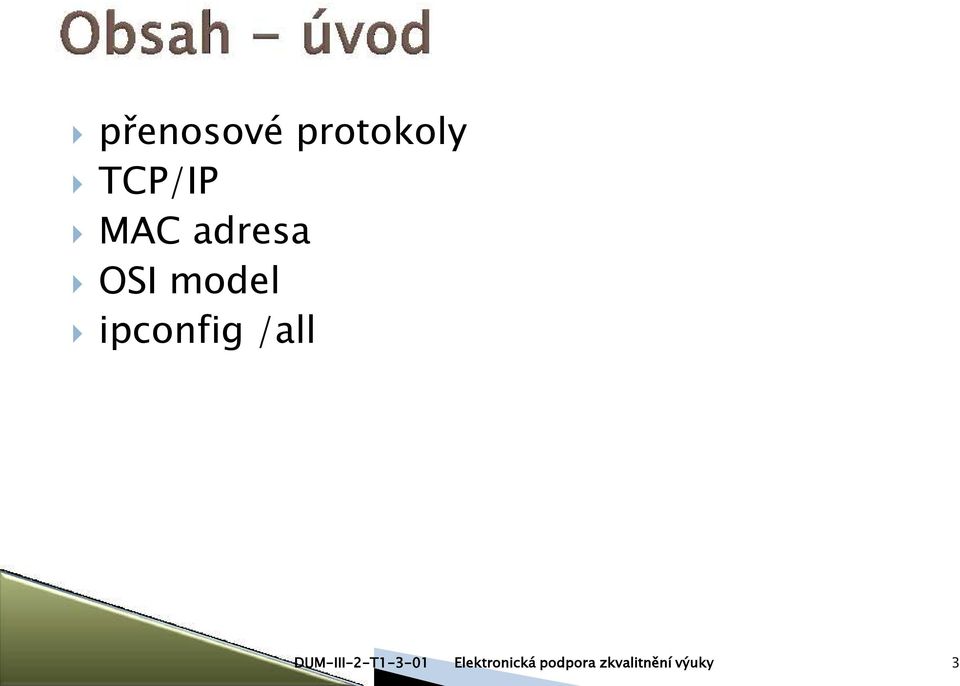 OSI model ipconfig