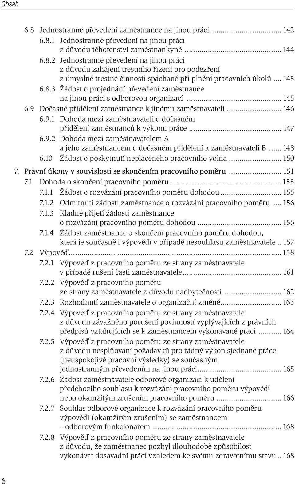 .. 147 6.9.2 Dohoda mezi zaměstnavatelem A a jeho zaměstnancem o dočasném přidělení k zaměstnavateli B... 148 6.10 Žádost o poskytnutí neplaceného pracovního volna... 150 7.