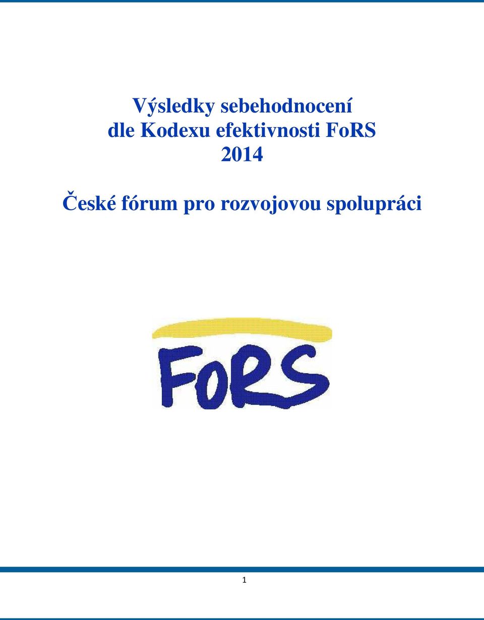 FoRS 2014 České fórum