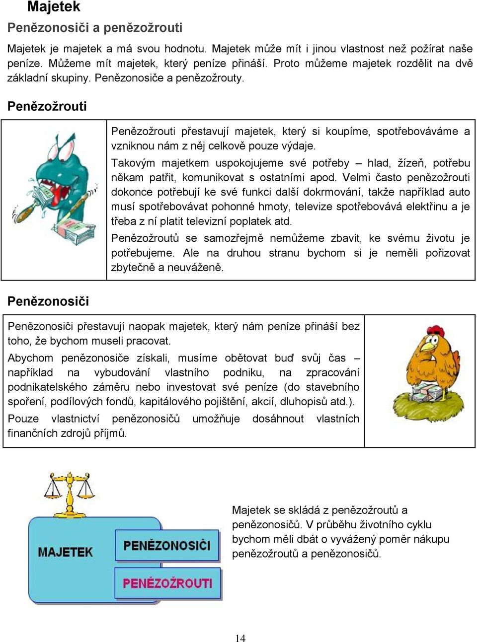 Penězoţrouti Penězoţrouti přestavují majetek, který si koupíme, spotřebováváme a vzniknou nám z něj celkově pouze výdaje.