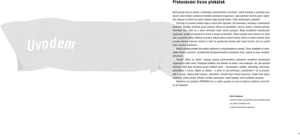 Od maminek s miminky v mateøských centrech, školáky, studenty až po seniory. Vìnují se památkám, sportu, umìní, ochranì pøírody. Pomáhají tìm, kteøí se o sebe nemohou nebo neumí postarat.