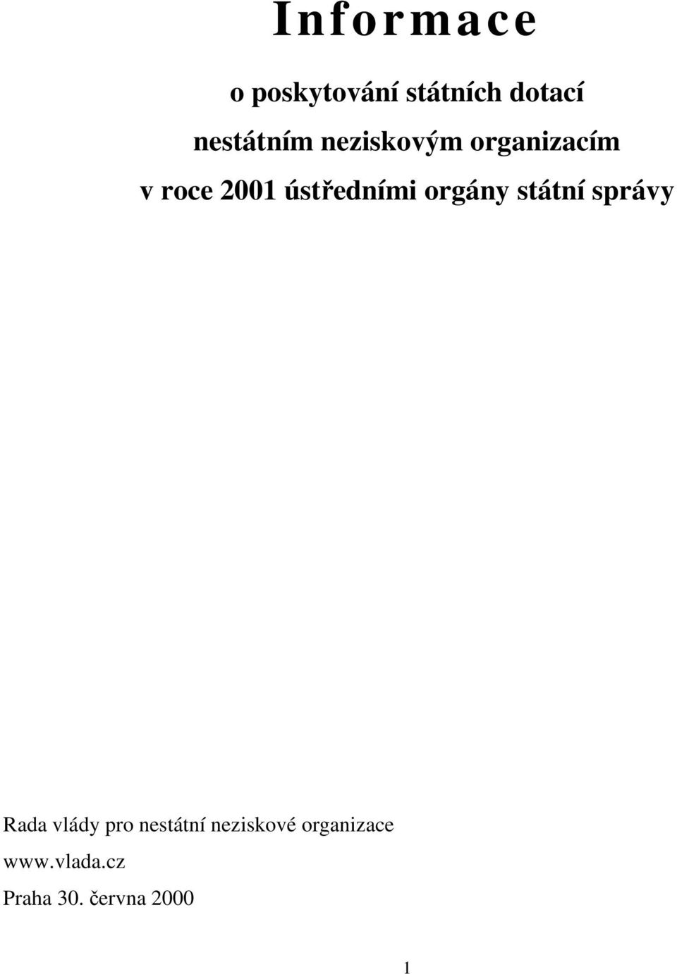 orgány státní správy Rada vlády pro nestátní