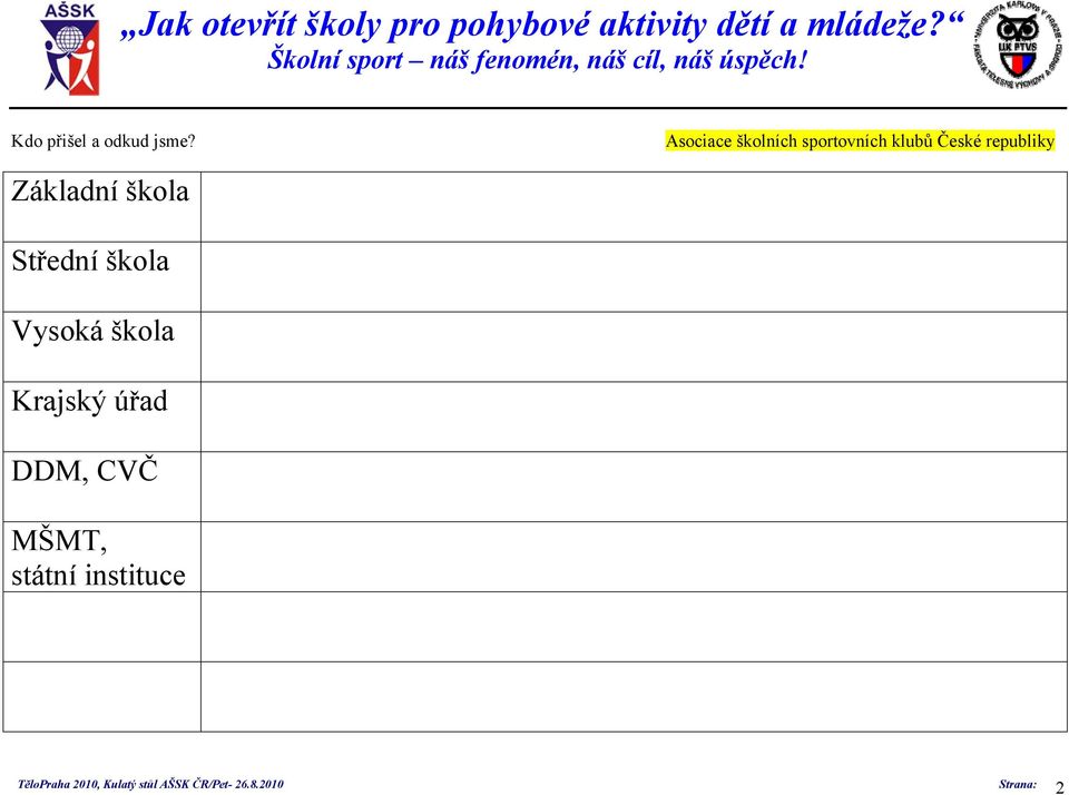 republiky Základní škola Střední škola