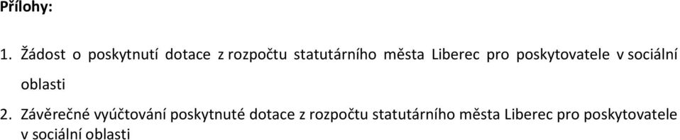 Liberec pro poskytovatele v sociální oblasti 2.