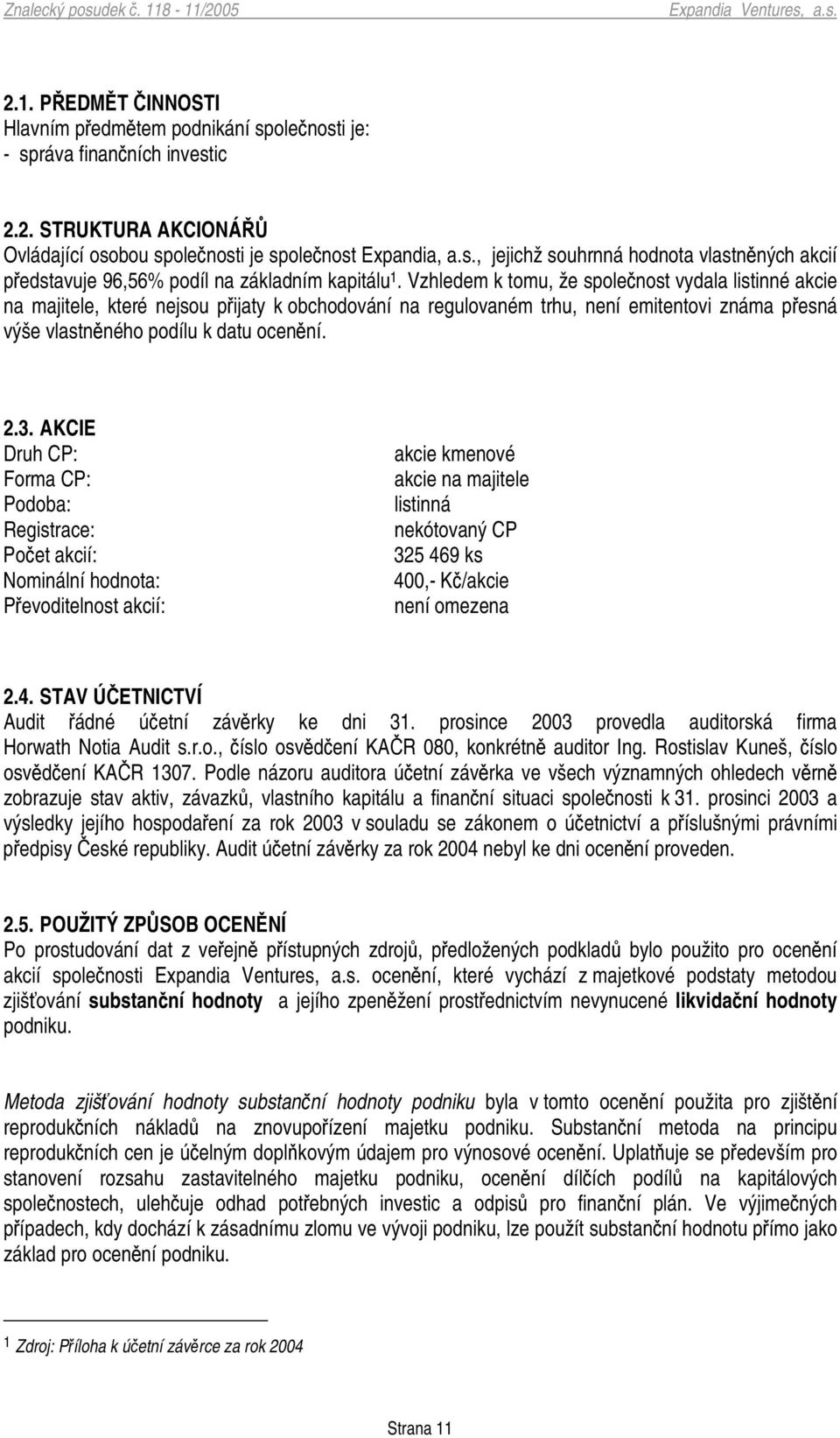 AKCIE Druh CP: Forma CP: Podoba: Registrace: Poet akcií: Nominální hodnota: Pevoditelnost akcií: akcie kmenové akcie na majitele listinná nekótovaný CP 325 46