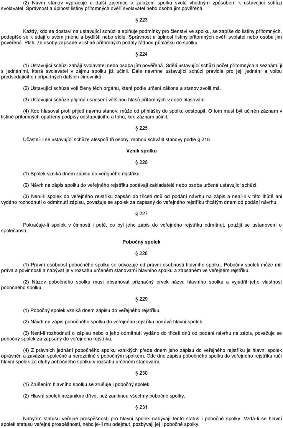 Správnost a úplnost listiny přítomných ověří svolatel nebo osoba jím pověřená. Platí, že osoby zapsané v listině přítomných podaly řádnou přihlášku do spolku.