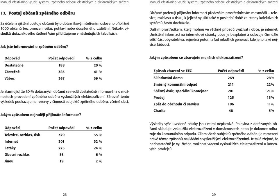 Obãané preferují pfiijímání informací pfiedev ím prostfiednictvím masmédií televize, rozhlasu a tisku, k jejichï vyuïití také v poslední dobû ze strany kolektivních systémû ãasto docházelo.