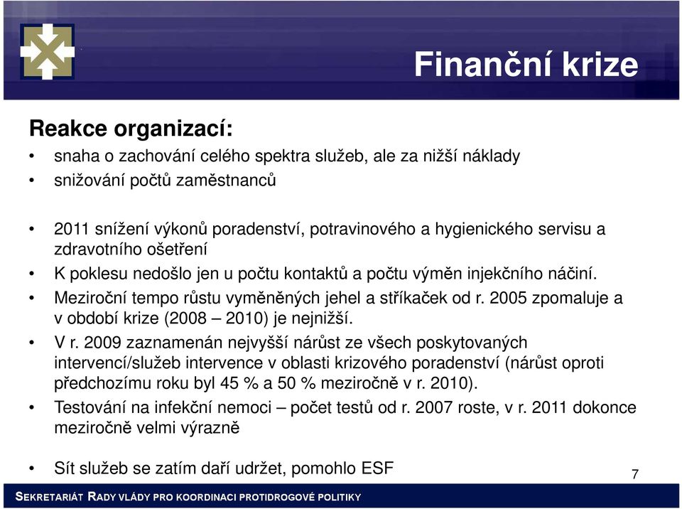 2005 zpomaluje a v období krize (2008 2010) je nejnižší. V r.