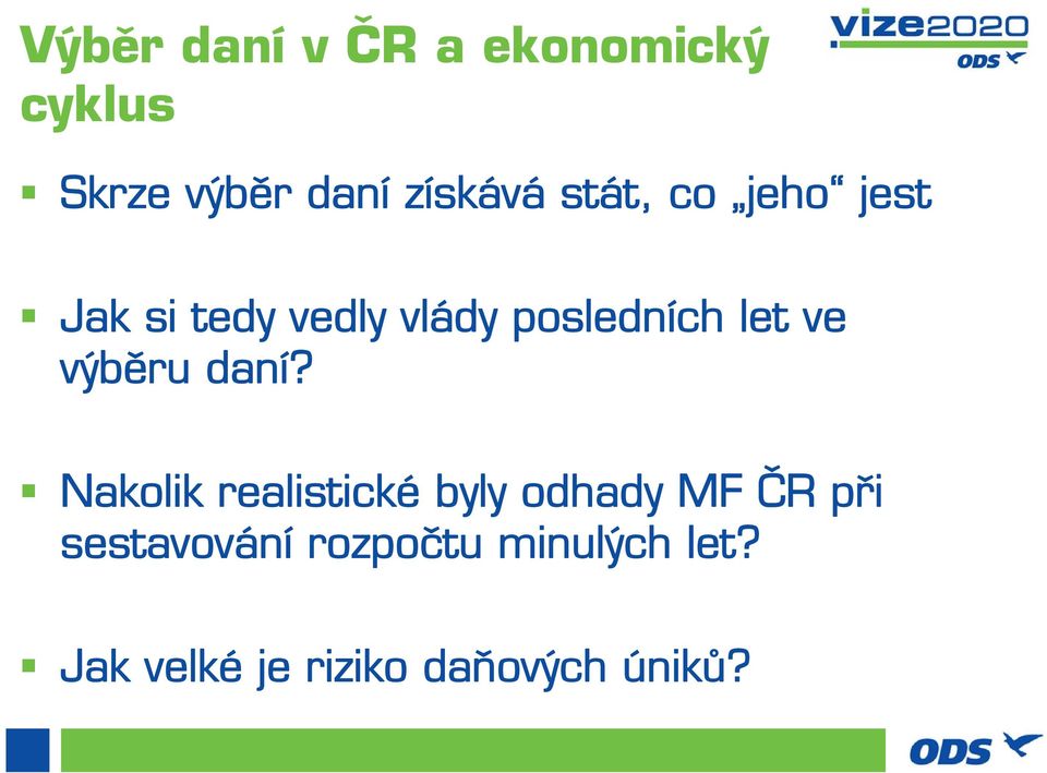 výběru daní?