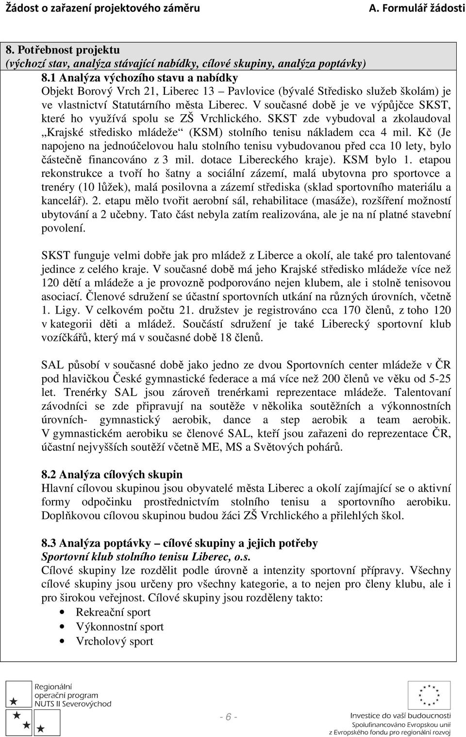 V současné době je ve výpůjčce SKST, které ho využívá spolu se ZŠ Vrchlického. SKST zde vybudoval a zkolaudoval Krajské středisko mládeže (KSM) stolního tenisu nákladem cca 4 mil.