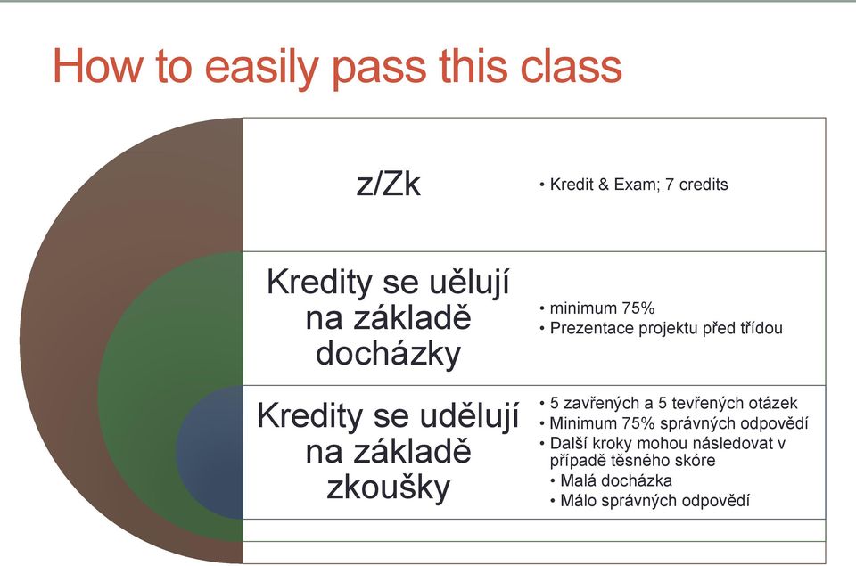 projektu před třídou 5 zavřených a 5 tevřených otázek Minimum 75% správných