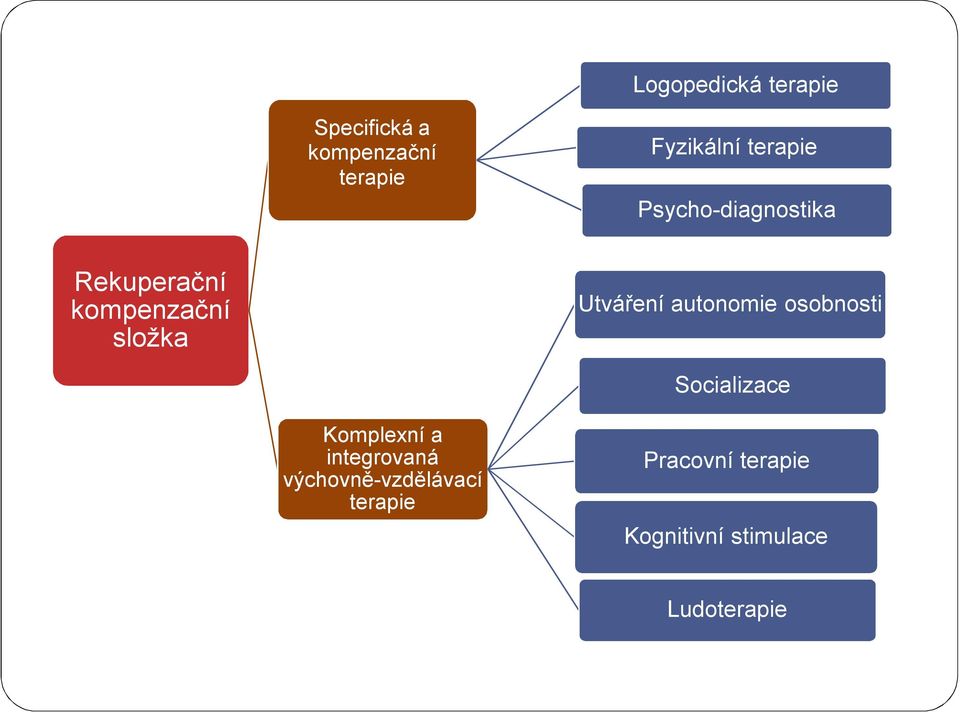 Utváření autonomie osobnosti Socializace Komplexní a integrovaná