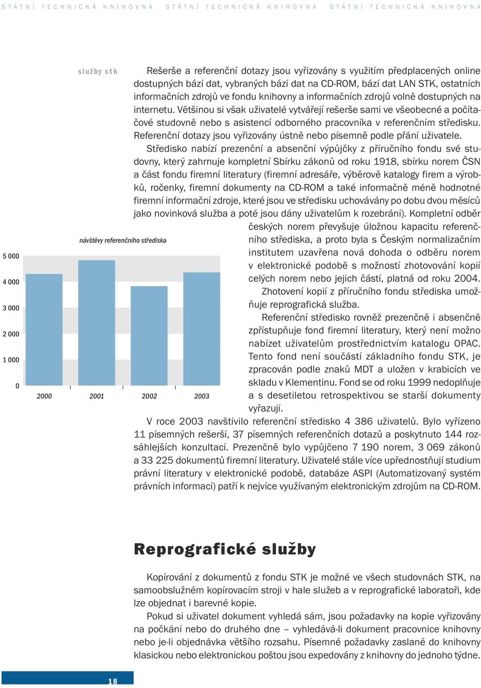 dostupných na internetu. Většinou si však uživatelé vytvářejí rešerše sami ve všeobecné a počítačové studovně nebo s asistencí odborného pracovníka v referenčním středisku.