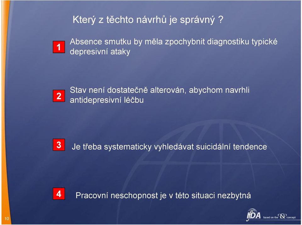 ataky Stav není dostatečně alterován, abychom navrhli antidepresivní