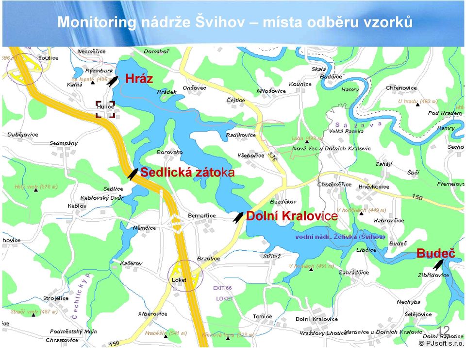 vzorků Hráz Sedlická