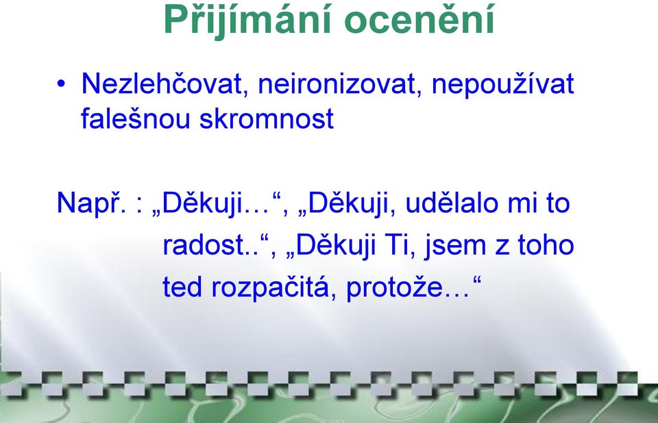 skromnost Např.