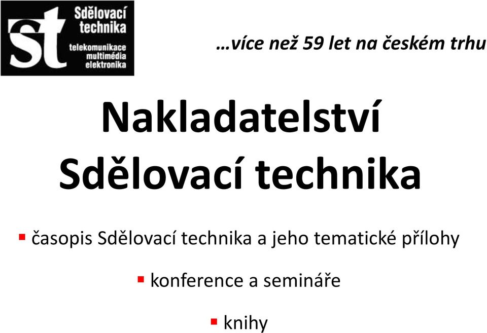 časopis Sdělovací technika a jeho