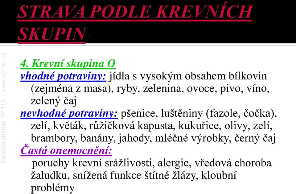 růžičková kapusta, kukuřice, olivy, zelí, brambory, banány, jahody, mléčné výrobky, černý čaj Častá