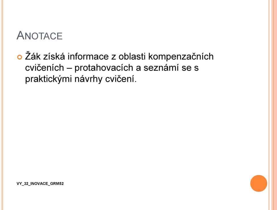 cvičeních protahovacích a