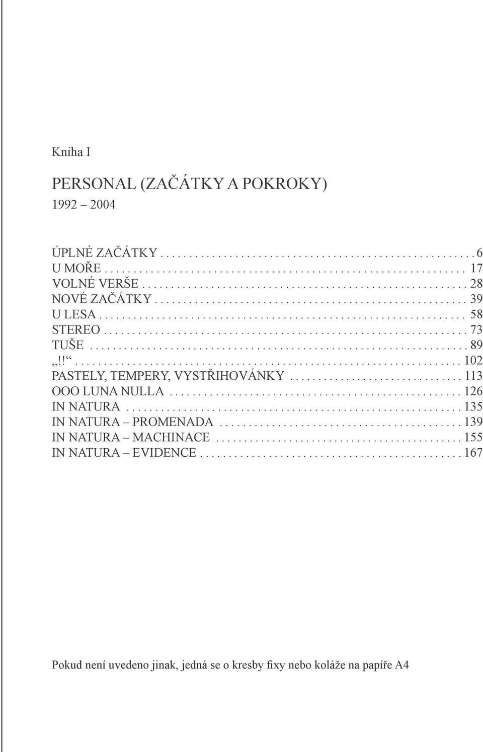 ............................................................... 73 TUŠE.................................................................. 89!!.................................................................... PASTELY, TEMPERY, VYSTŘIHOVÁNKY.