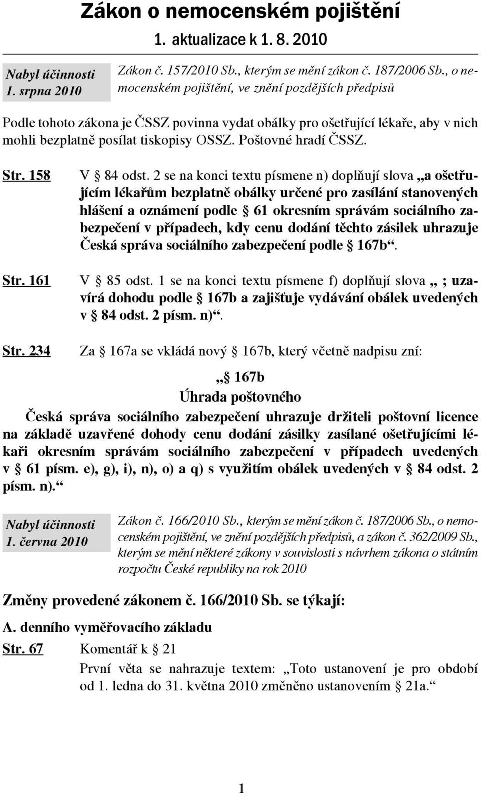 Str. 158 Str. 161 Str. 234 V 84 odst.