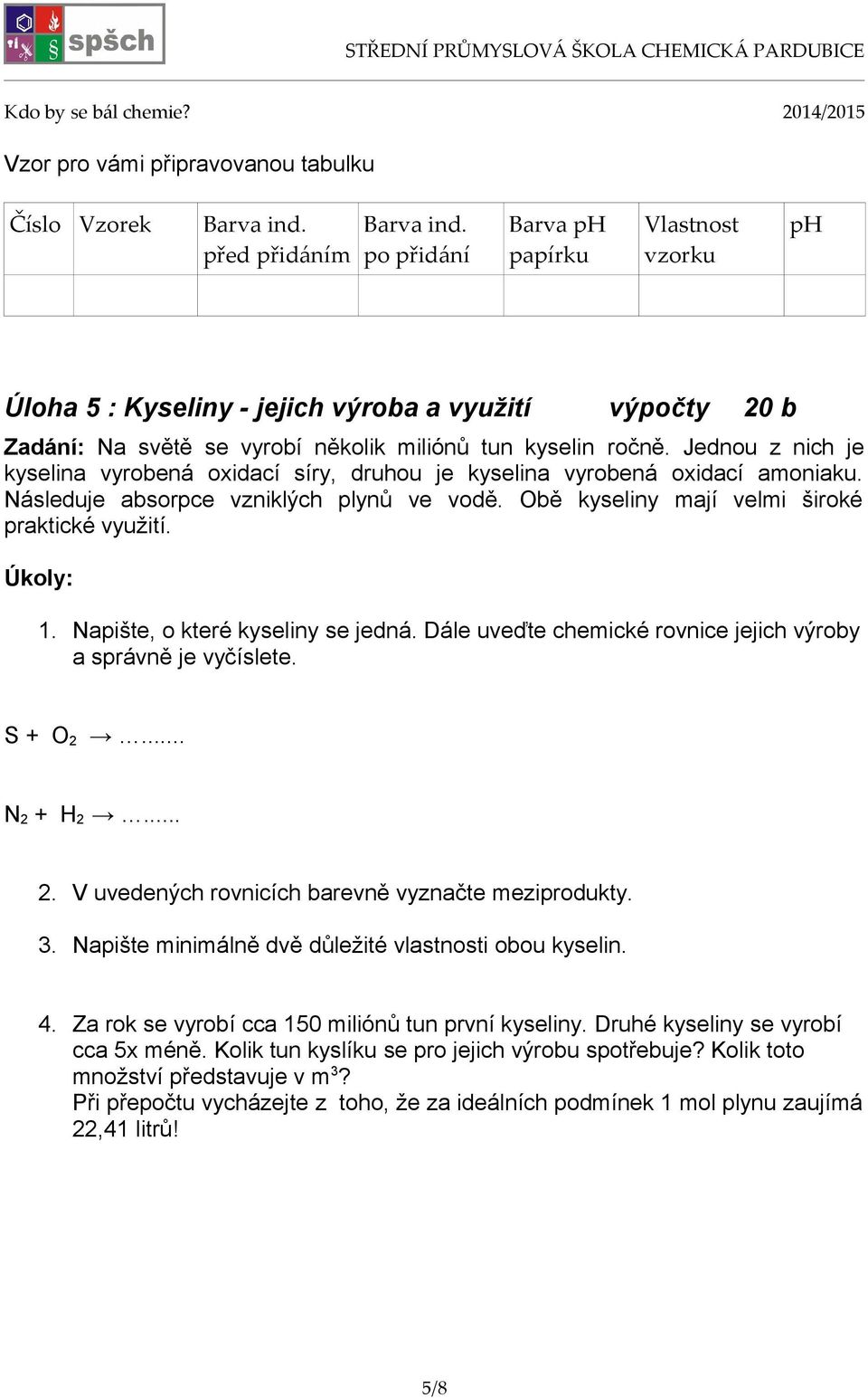 Jednou z nich je kyselina vyrobená oxidací síry, druhou je kyselina vyrobená oxidací amoniaku. Následuje absorpce vzniklých plynů ve vodě. Obě kyseliny mají velmi široké praktické využití. 1.