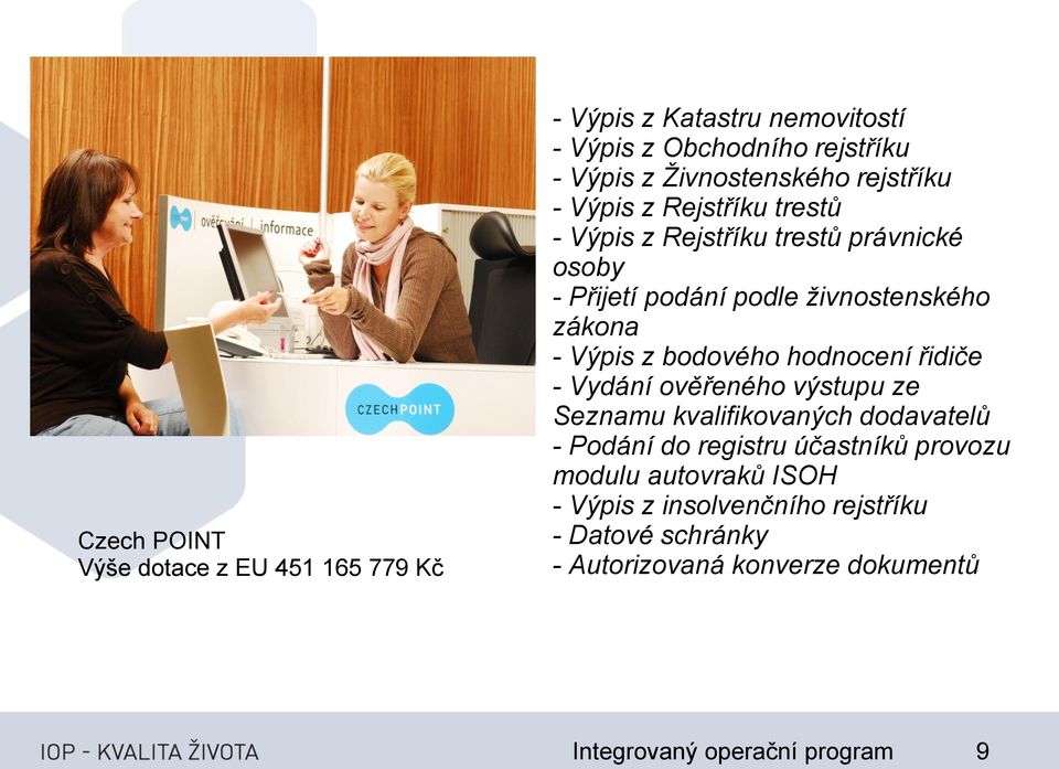 z bodového hodnocení řidiče - Vydání ověřeného výstupu ze Seznamu kvalifikovaných dodavatelů - Podání do registru účastníků provozu