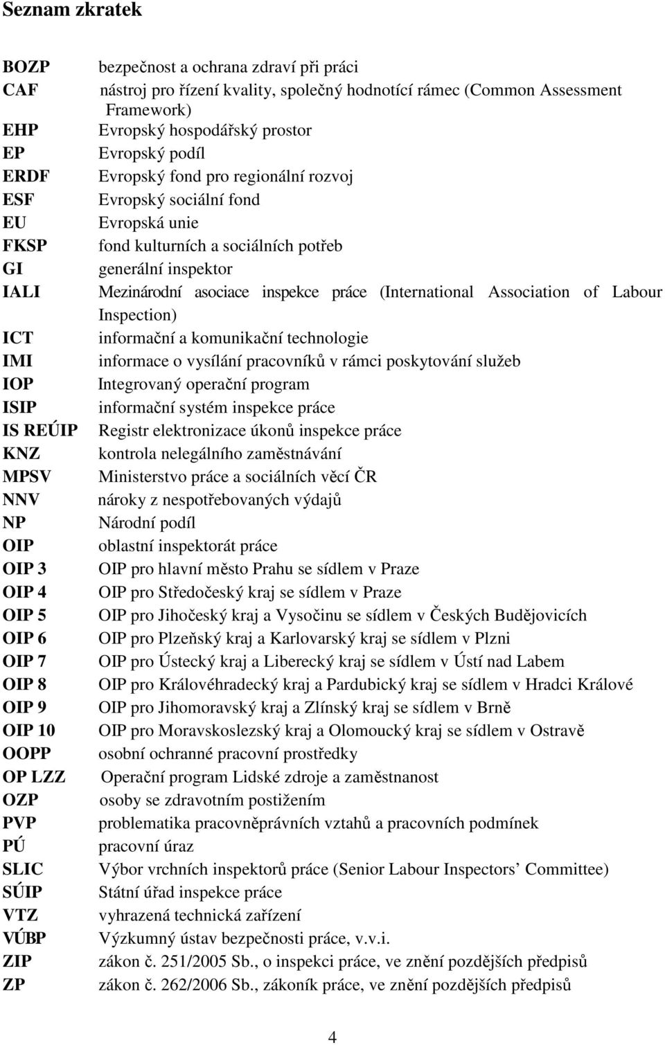 rozvoj Evropský sociální fond Evropská unie fond kulturních a sociálních potřeb generální inspektor Mezinárodní asociace inspekce práce (International Association of Labour Inspection) informační a