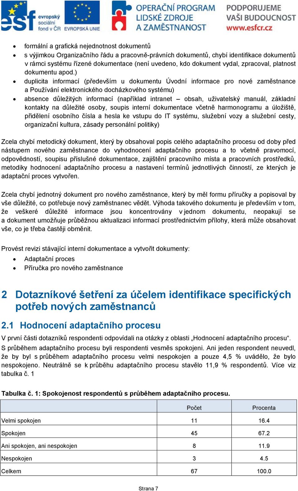 ) duplicita informací (především u dokumentu Úvodní informace pro nové zaměstnance a Používání elektronického docházkového systému) absence důležitých informací (například intranet obsah, uživatelský