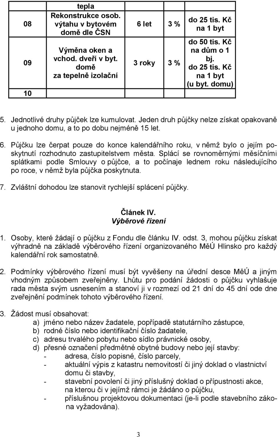 Půjčku lze čerpat pouze do konce kalendářního roku, v němž bylo o jejím poskytnutí rozhodnuto zastupitelstvem města.