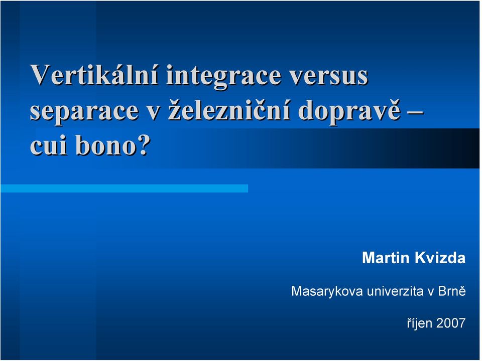 cui bono?