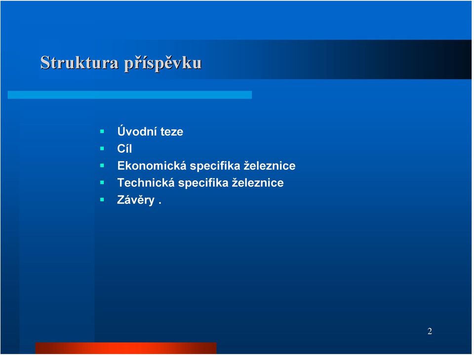 specifika železnice