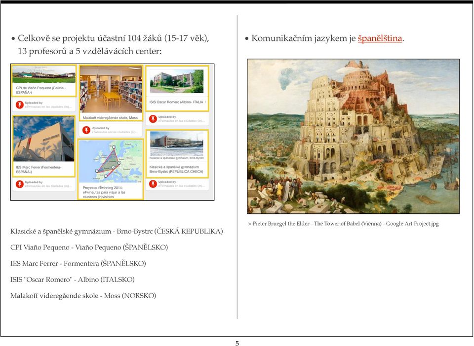 Klasické a španělské gymnázium - Brno-Bystrc (ČESKÁ REPUBLIKA) > Pieter Bruegel the Elder - The Tower of Babel
