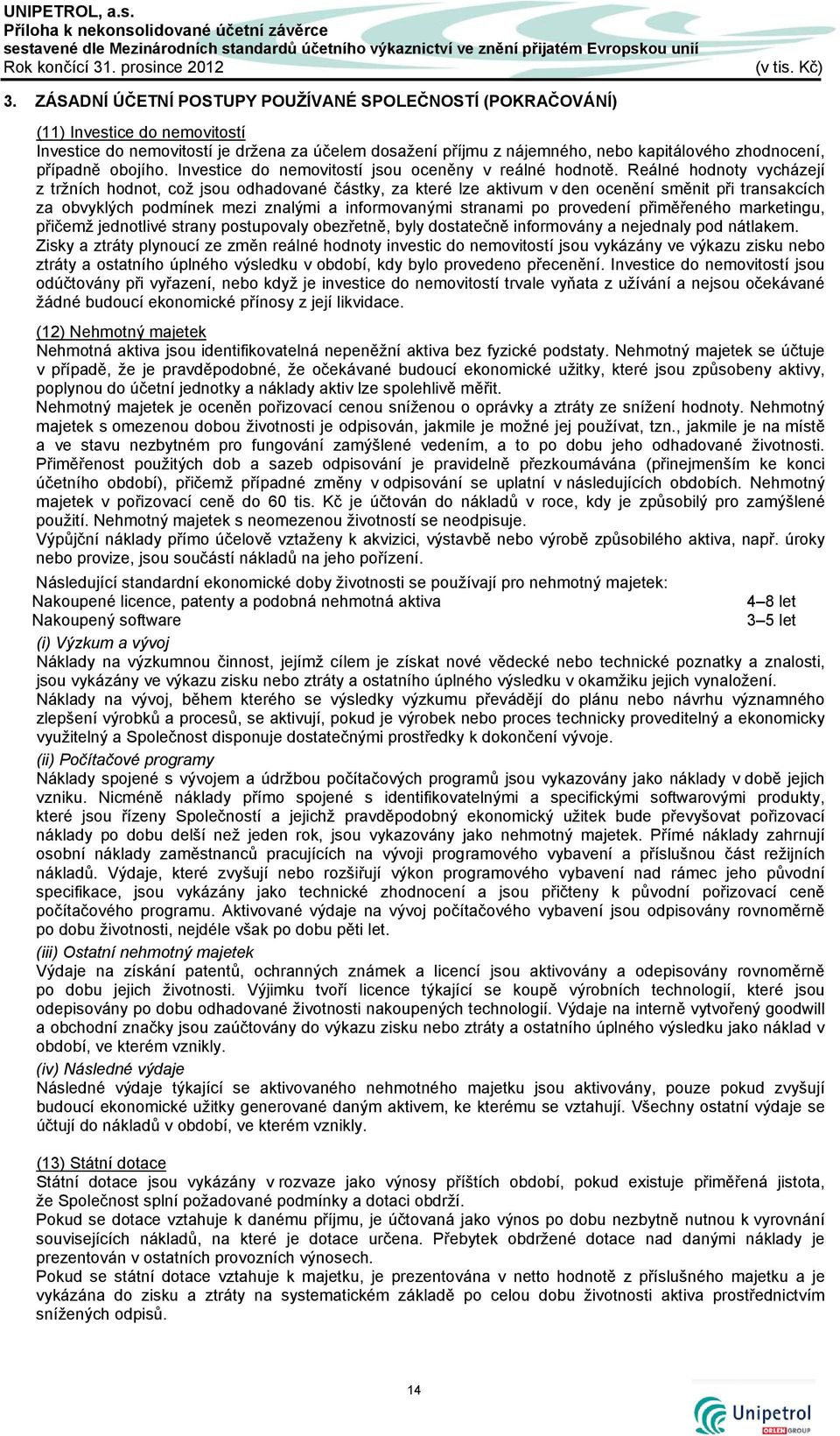 případně obojího. Investice do nemovitostí jsou oceněny v reálné hodnotě.