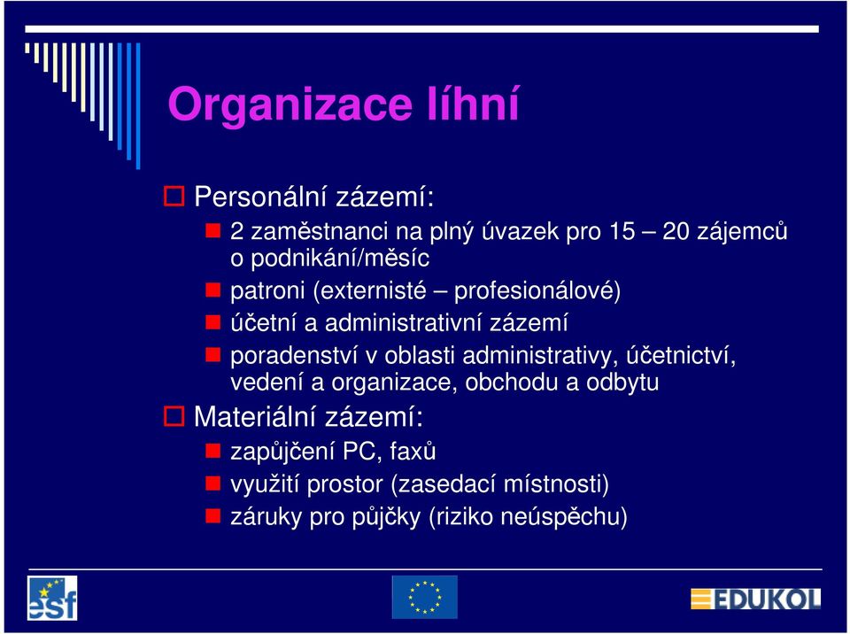 poradenství v oblasti administrativy, účetnictví, vedení a organizace, obchodu a odbytu