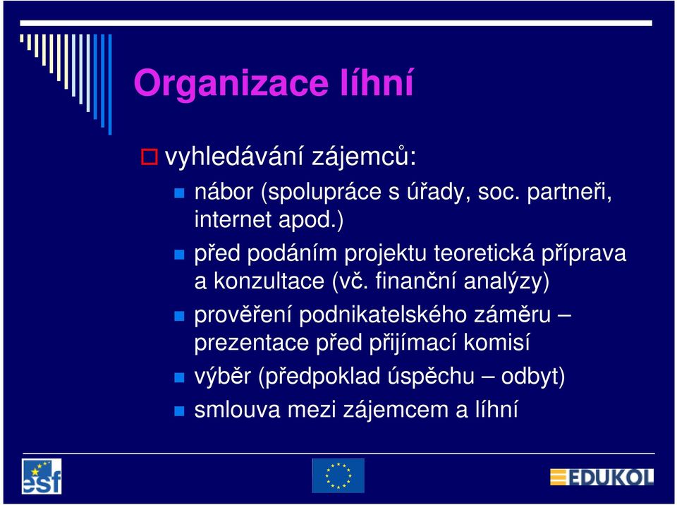 ) před podáním projektu teoretická příprava a konzultace (vč.