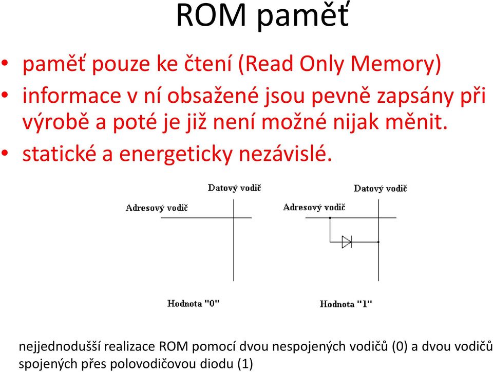 měnit. statické a energeticky nezávislé.