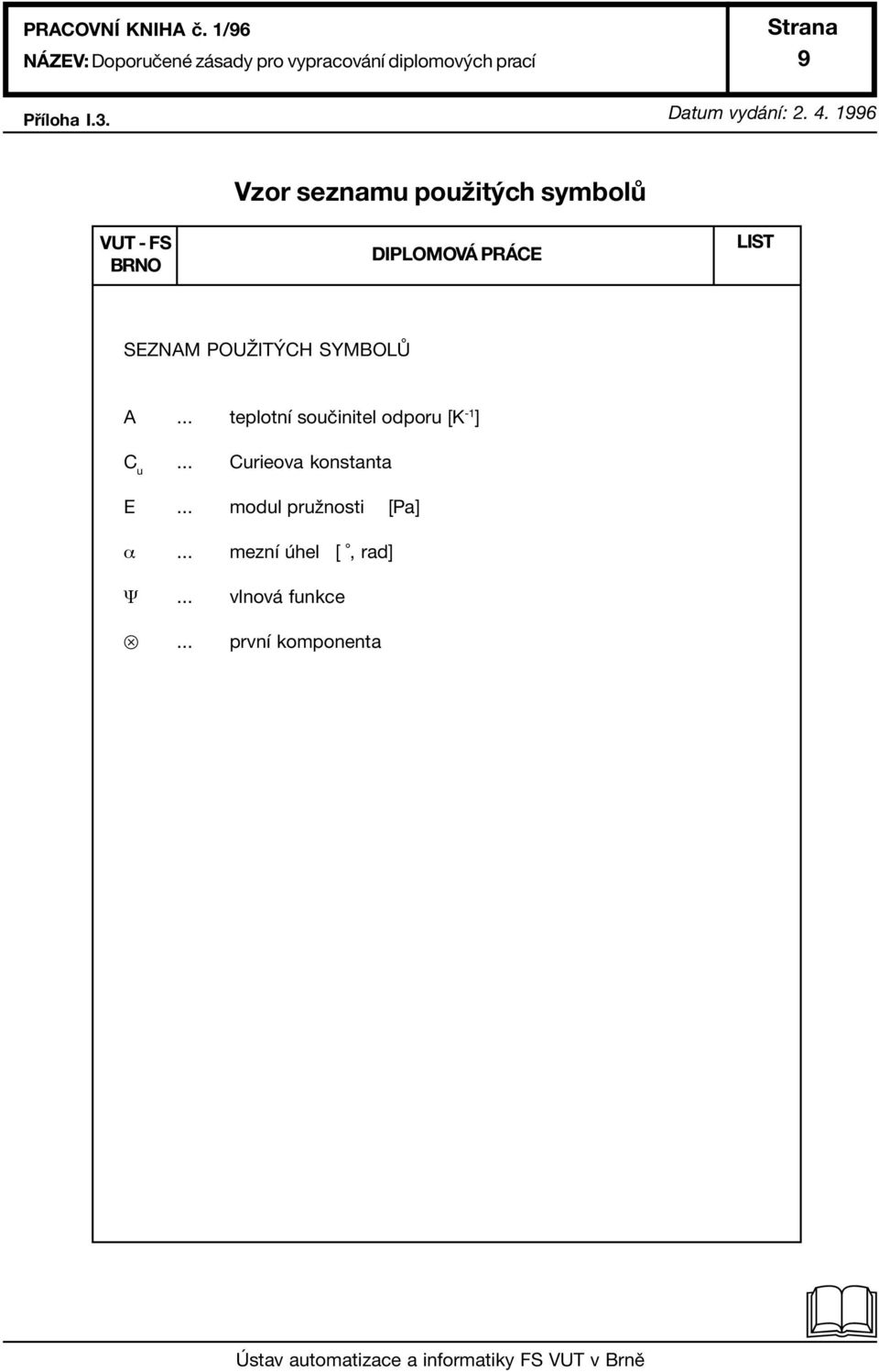 LIST SEZNAM POUéIT CH SYMBOLŸ A.