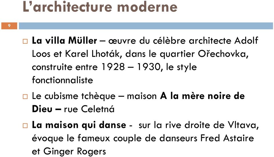 cubisme tchèque maison A la mère noire de Dieu rueceletná La maison qui danse - sur la