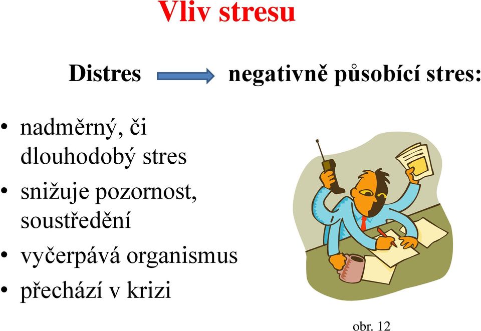 dlouhodobý stres snižuje pozornost,