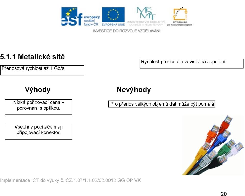 Výhody Nízká pořizovací cena v porovnání s optikou.