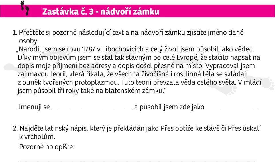 Díky mým objevùm jsem se stal tak slavným po celé Evropì, že staèilo napsat na dopis moje pøíjmení bez adresy a dopis došel pøesnì na místo.