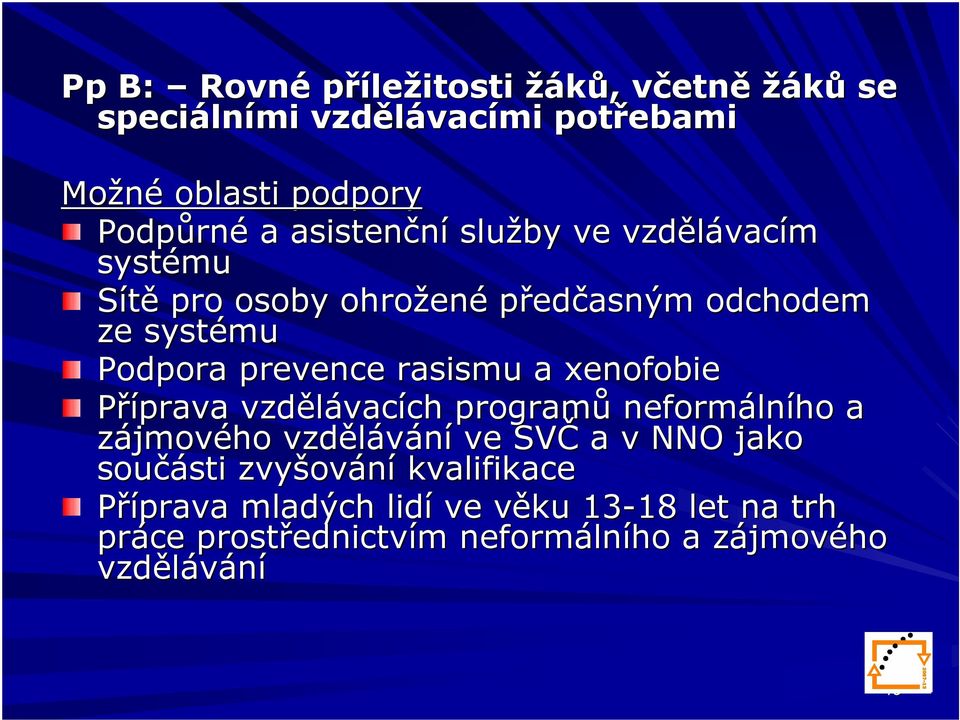 xenofobie Příprava vzdělávac vacích ch programů neformáln lního a zájmového vzdělávání ve SVČ a v NNO jako součásti sti zvyšov ování