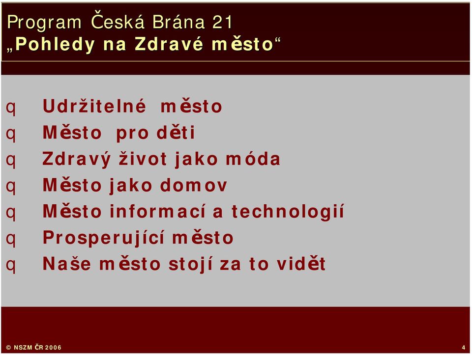 móda Město jako domov Město informací a technologií