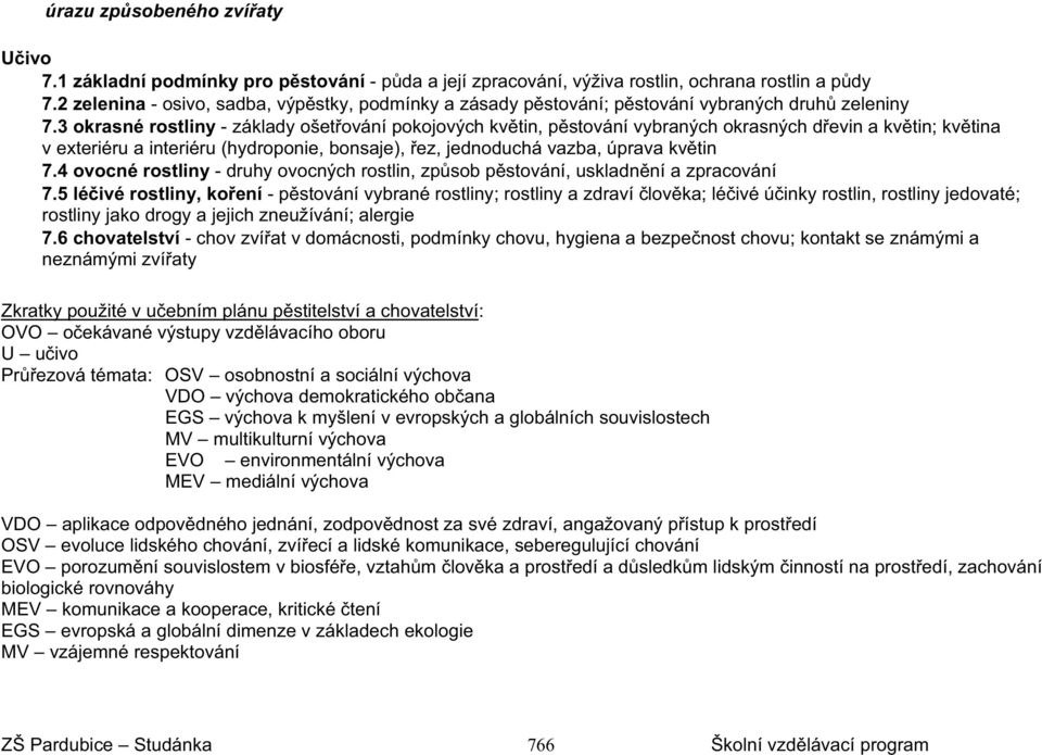 3 okrasné rostliny - základy ošet ování pokojových kv tin, p stování vybraných okrasných d evin a kv tin; kv tina v exteriéru a interiéru (hydroponie, bonsaje), ez, jednoduchá vazba, úprava kv tin 7.